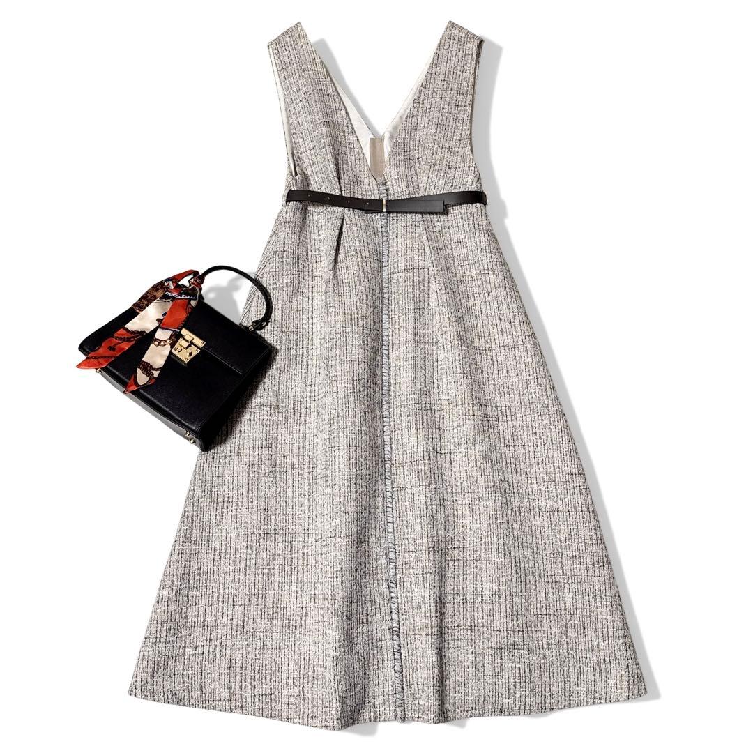 極美品✨️25SS　定価12万　東原亜希　エブール　ツイードジャンパースカート