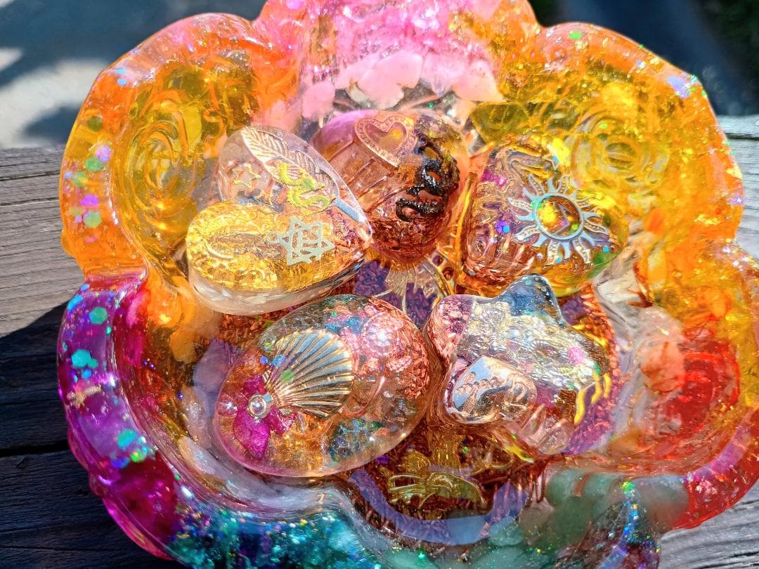 大きなお花型❀JEWELRY⭐オルゴナイト⭐十六夜♡美月✨さま♥️おまとめ専用