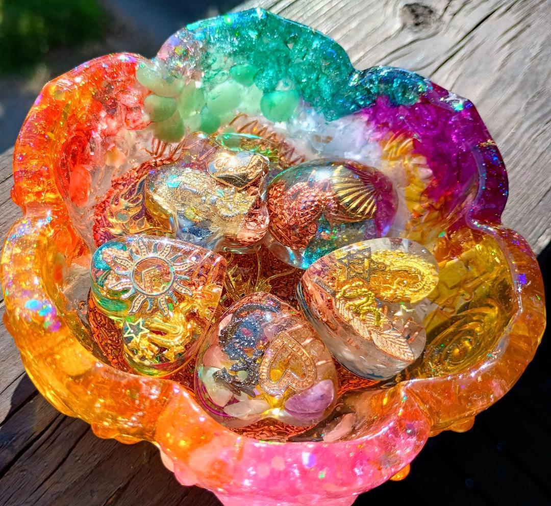 大きなお花型❀JEWELRY⭐オルゴナイト⭐十六夜♡美月✨さま♥️おまとめ専用