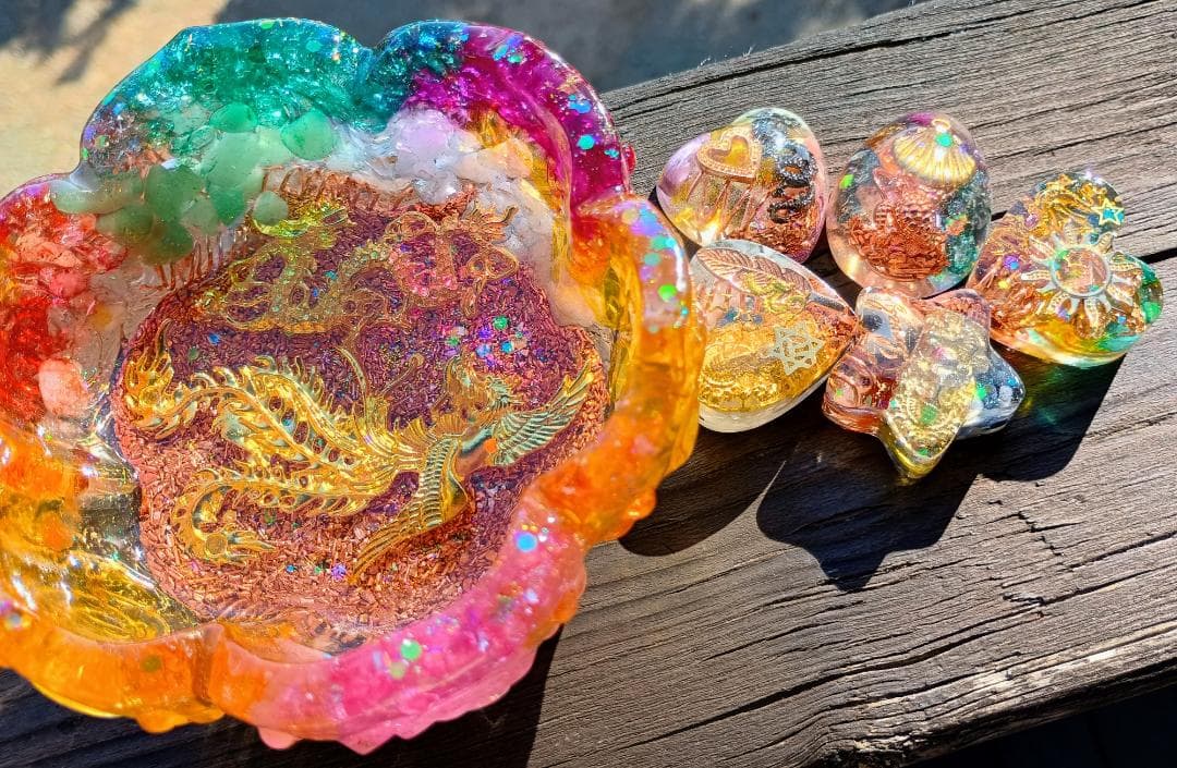 大きなお花型❀JEWELRY⭐オルゴナイト⭐十六夜♡美月✨さま♥️おまとめ専用