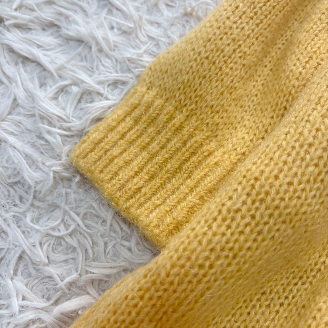 新品タグ付✨マックスアンドコー　モヘヤウールロングカーディガン　イエロー　M