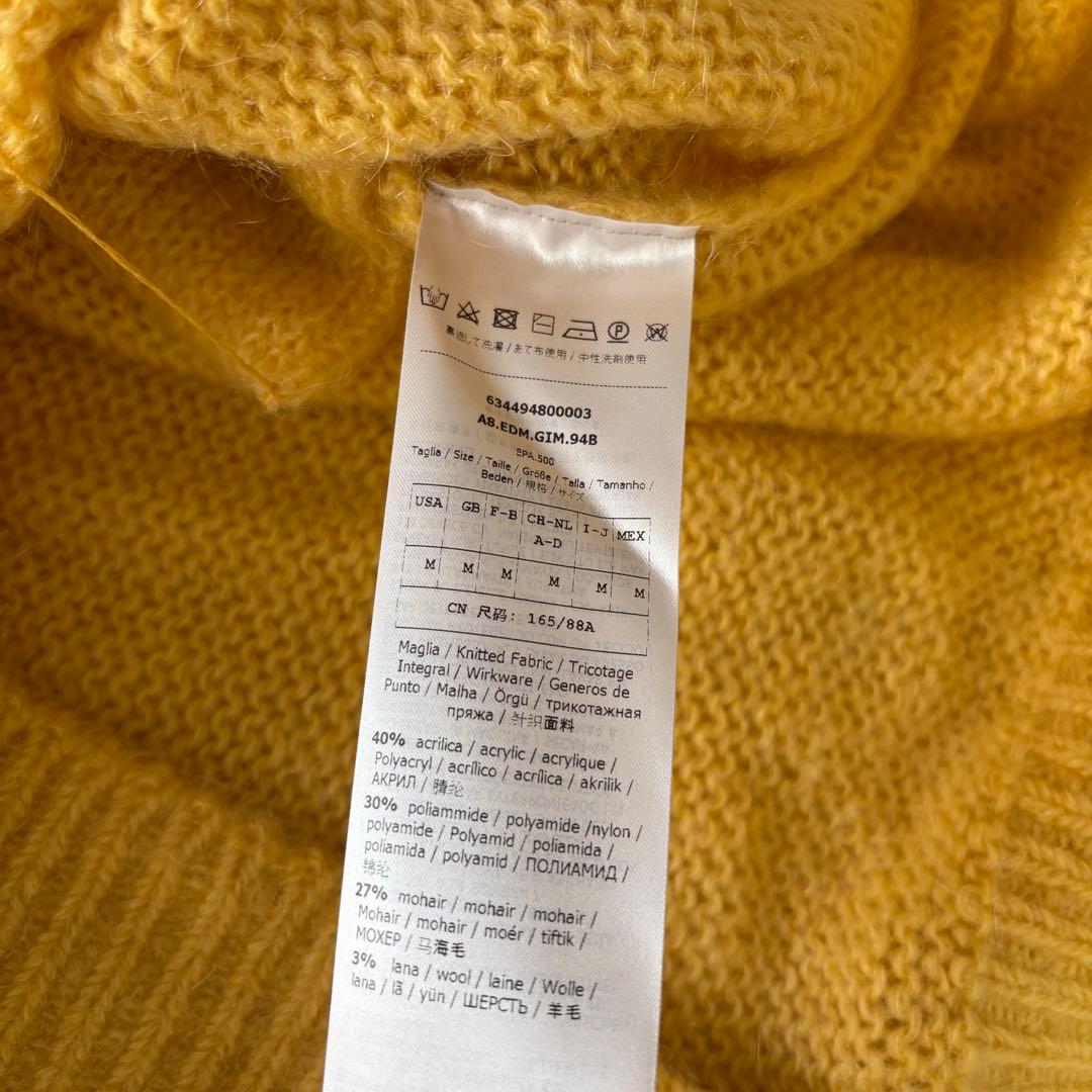 新品タグ付✨マックスアンドコー　モヘヤウールロングカーディガン　イエロー　M