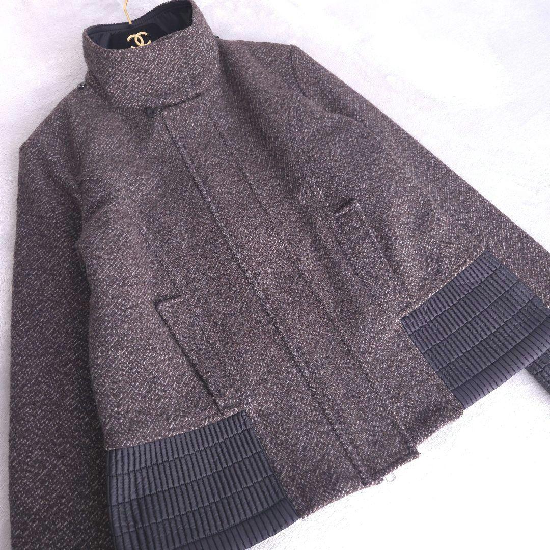 美品 マックスマーラ ウールコート XL ファーフード 切り替え 大きいサイズ