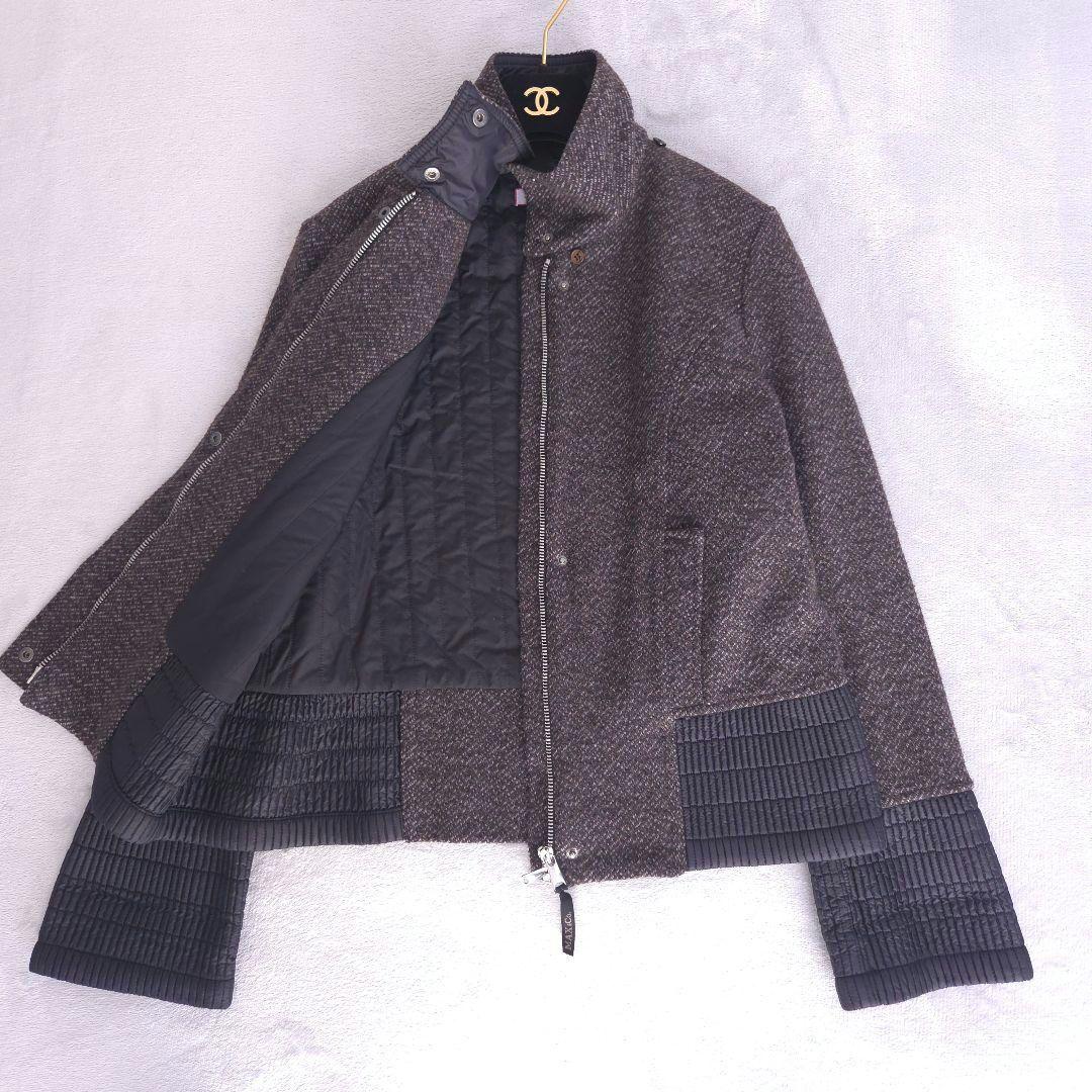 美品 マックスマーラ ウールコート XL ファーフード 切り替え 大きいサイズ