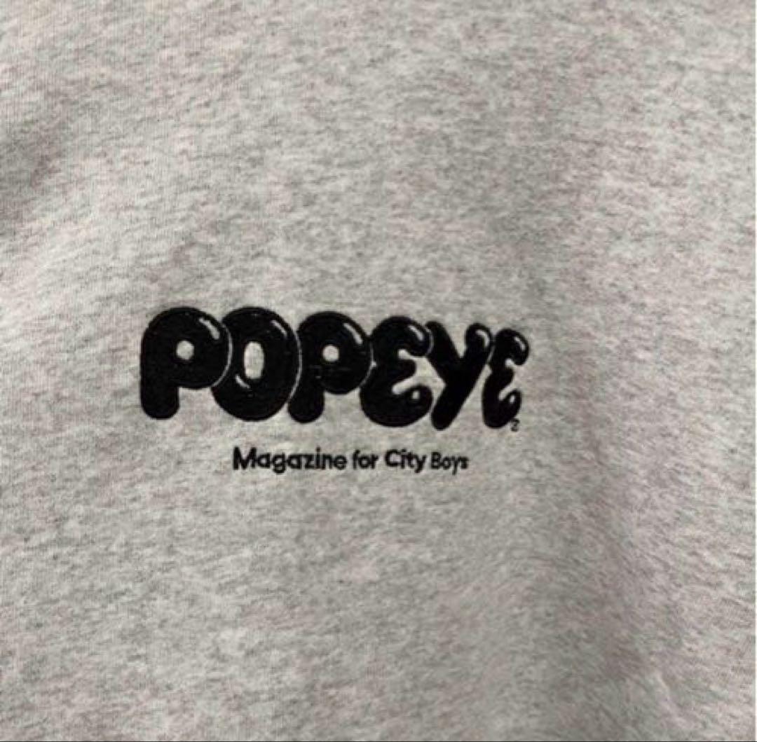 XXL★POPEYE／ポパイ★オンラインストア★ロゴフーディ ★パーカー★グレー