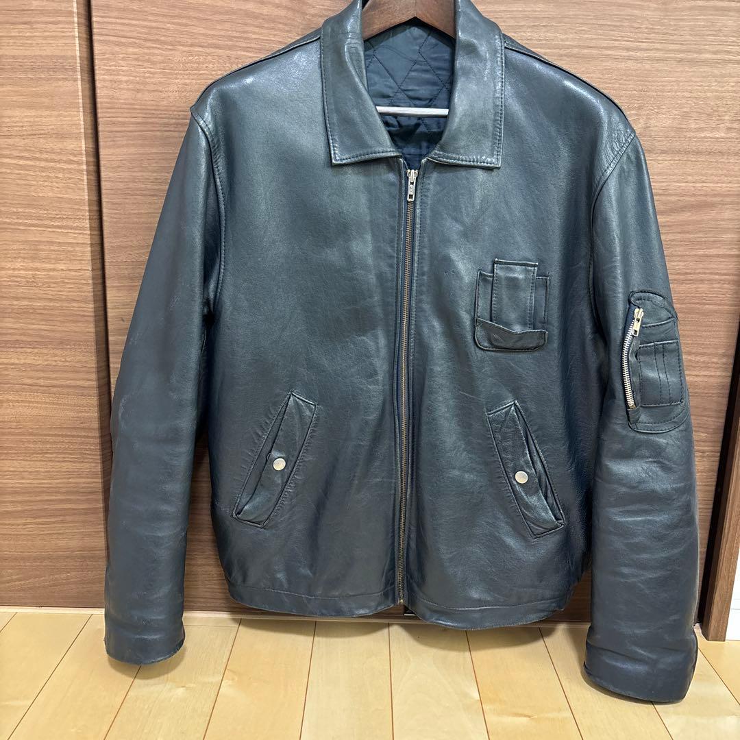 フランス軍　パイロット　レザージャケット ミリタリージャケット