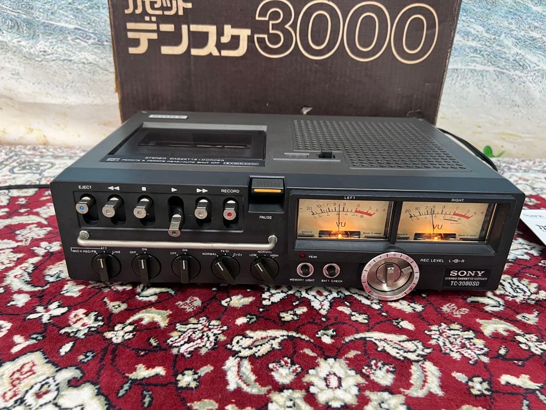 希少ソニー TC-3000SDデンスケ3000カセット中古品動作品美品箱付き
