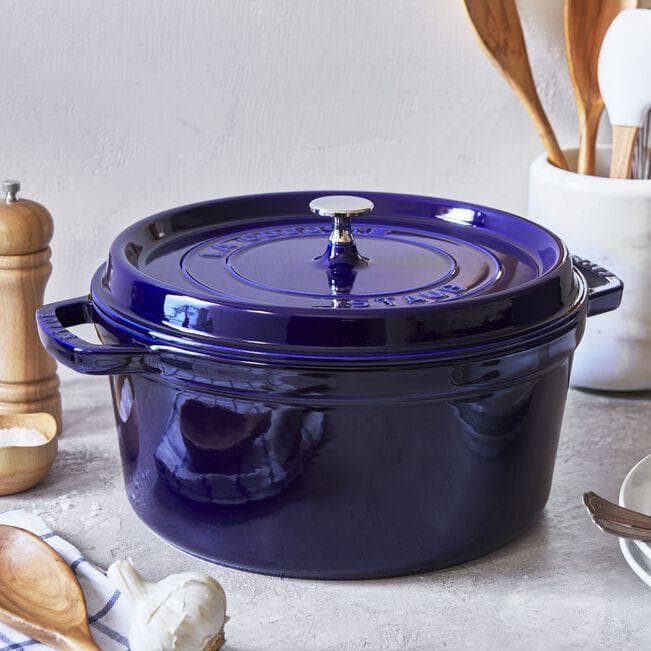 STAUB ストウブ ココット ラウンド 24cm グランブルー
