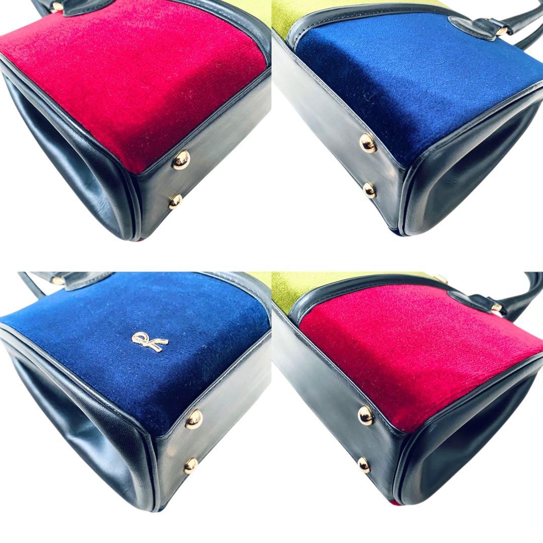 ロベルタディカメリーノ【極美品】バゴンギ調 マルチカラー ハンドバッグ