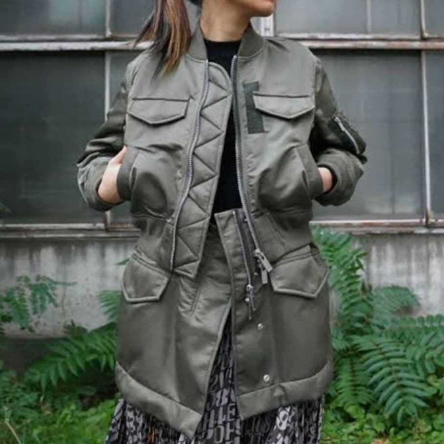 sacai サカイ MA-1 Nylon Twill Coat