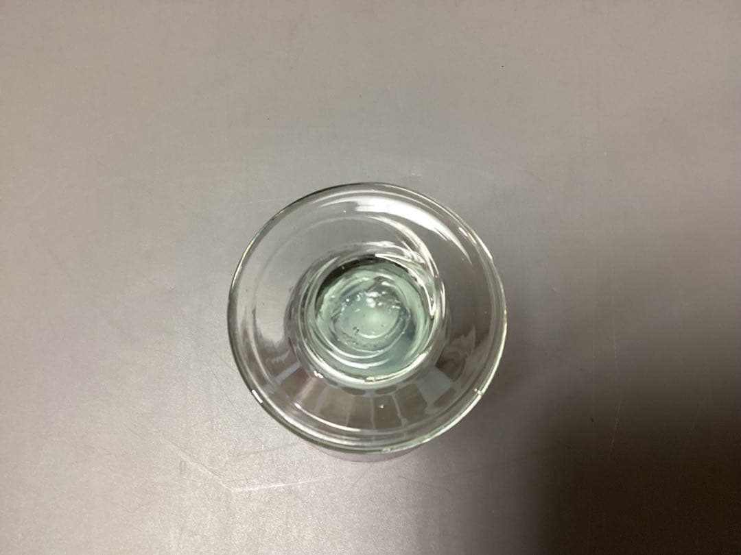 縁赤　水玉模様　なつめ形　氷コップ　ガラススプーン付き