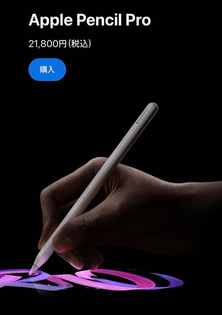 ほぼ新品　使用回数1日　Apple Pencil Pro