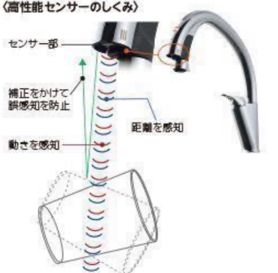 LIXIL ナビッシュ　JF-NA412SBKJG5 浄水器/タッチレス水栓/黒