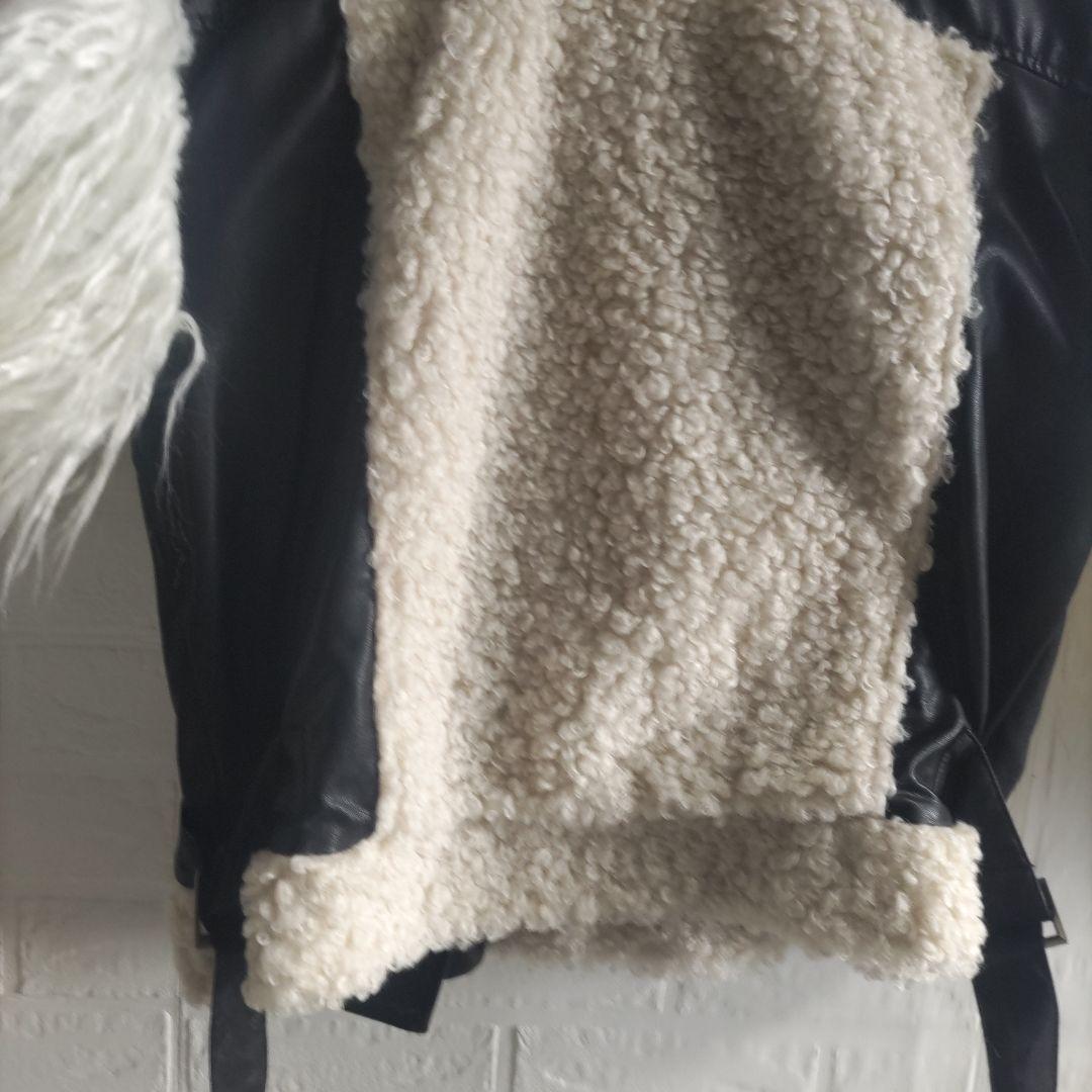 say✨ BELLE ETUDE　 ボリュームファーライダースジャケット