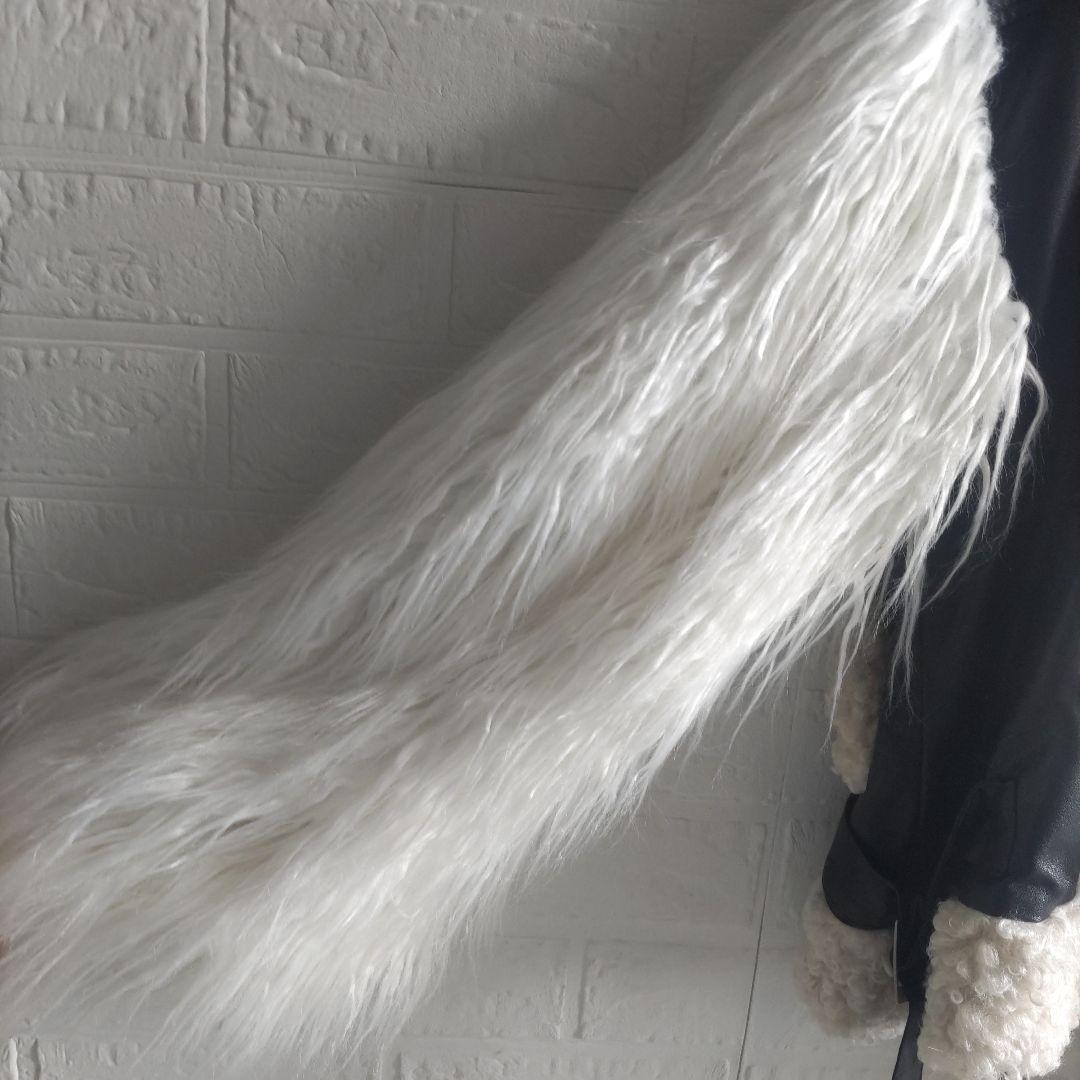 say✨ BELLE ETUDE　 ボリュームファーライダースジャケット