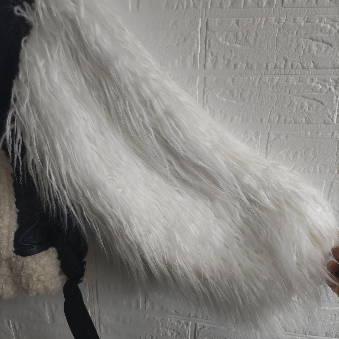 say✨ BELLE ETUDE　 ボリュームファーライダースジャケット