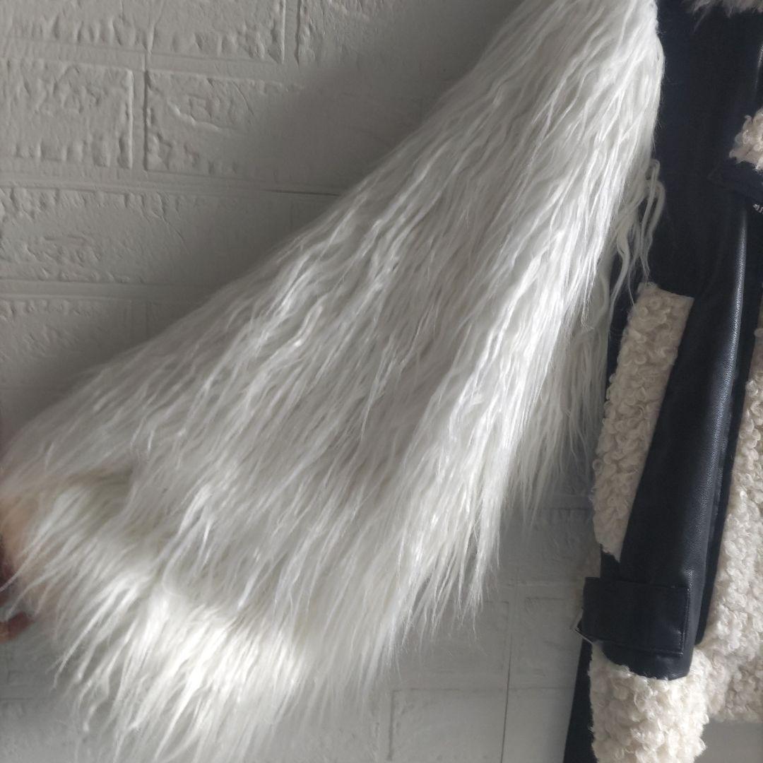 say✨ BELLE ETUDE　 ボリュームファーライダースジャケット