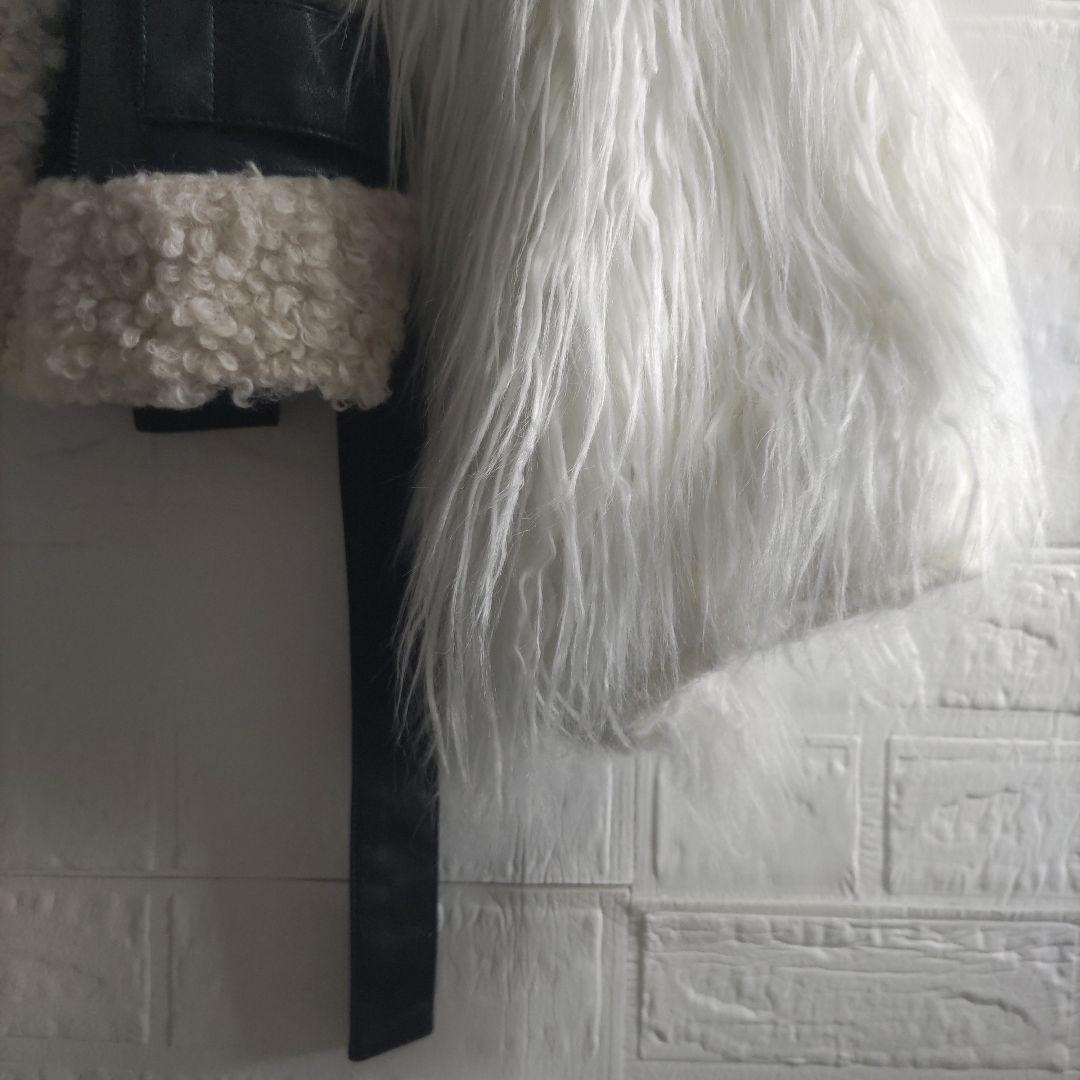 say✨ BELLE ETUDE　 ボリュームファーライダースジャケット