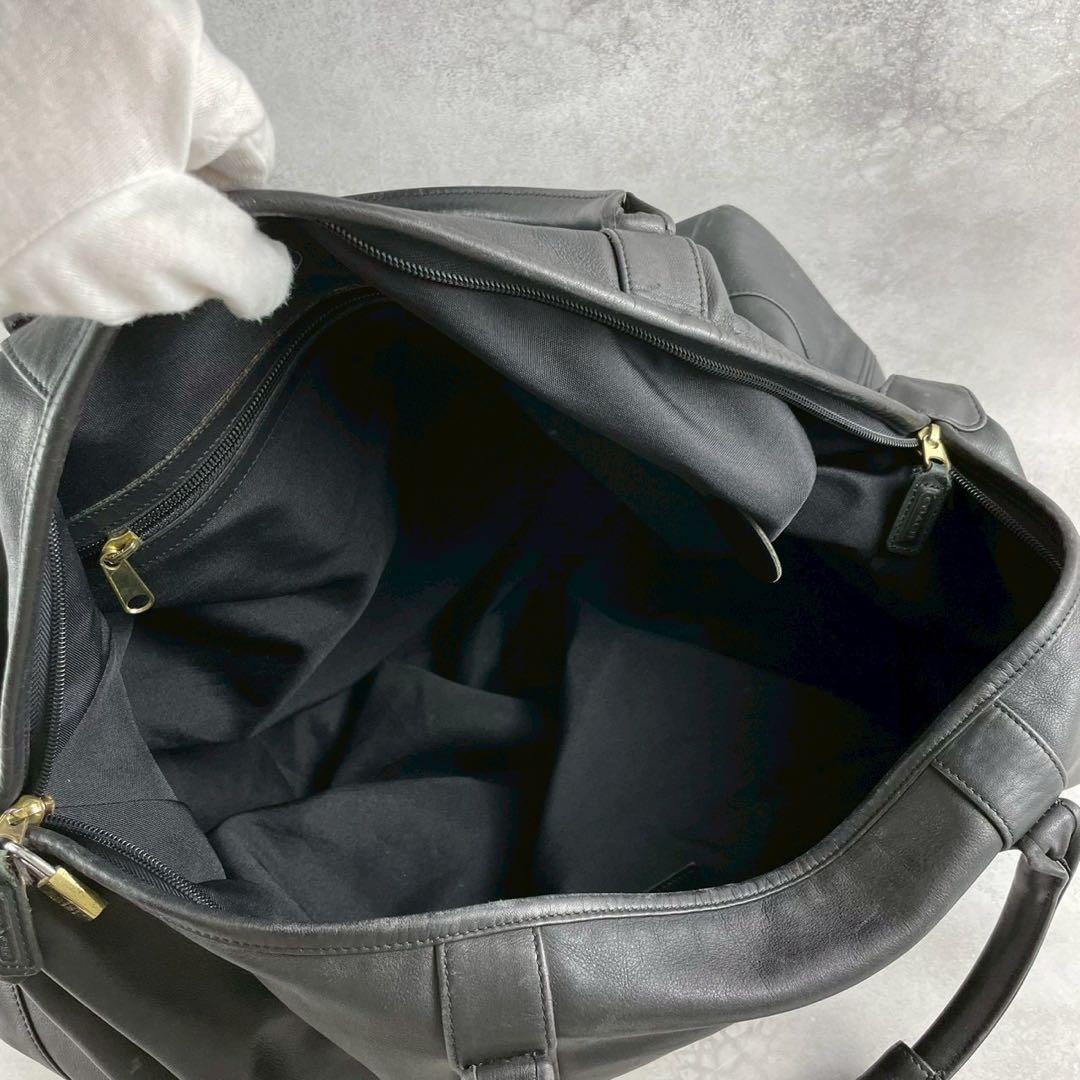 たいがまる様　COACH コーチ　ボストンバッグ　ドイツホック　ブラック　レザー