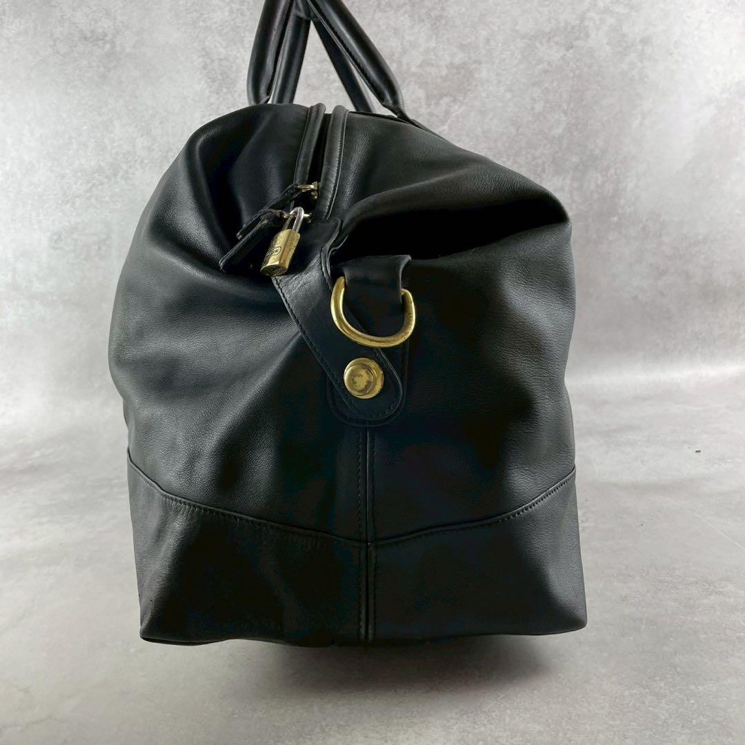 たいがまる様　COACH コーチ　ボストンバッグ　ドイツホック　ブラック　レザー