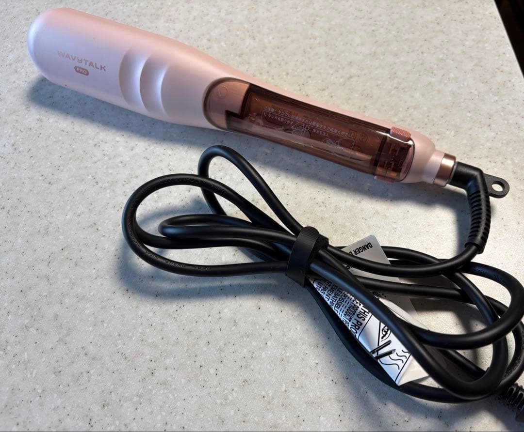 正規品　WAVY TALK スチームストレートブラシ ピンク