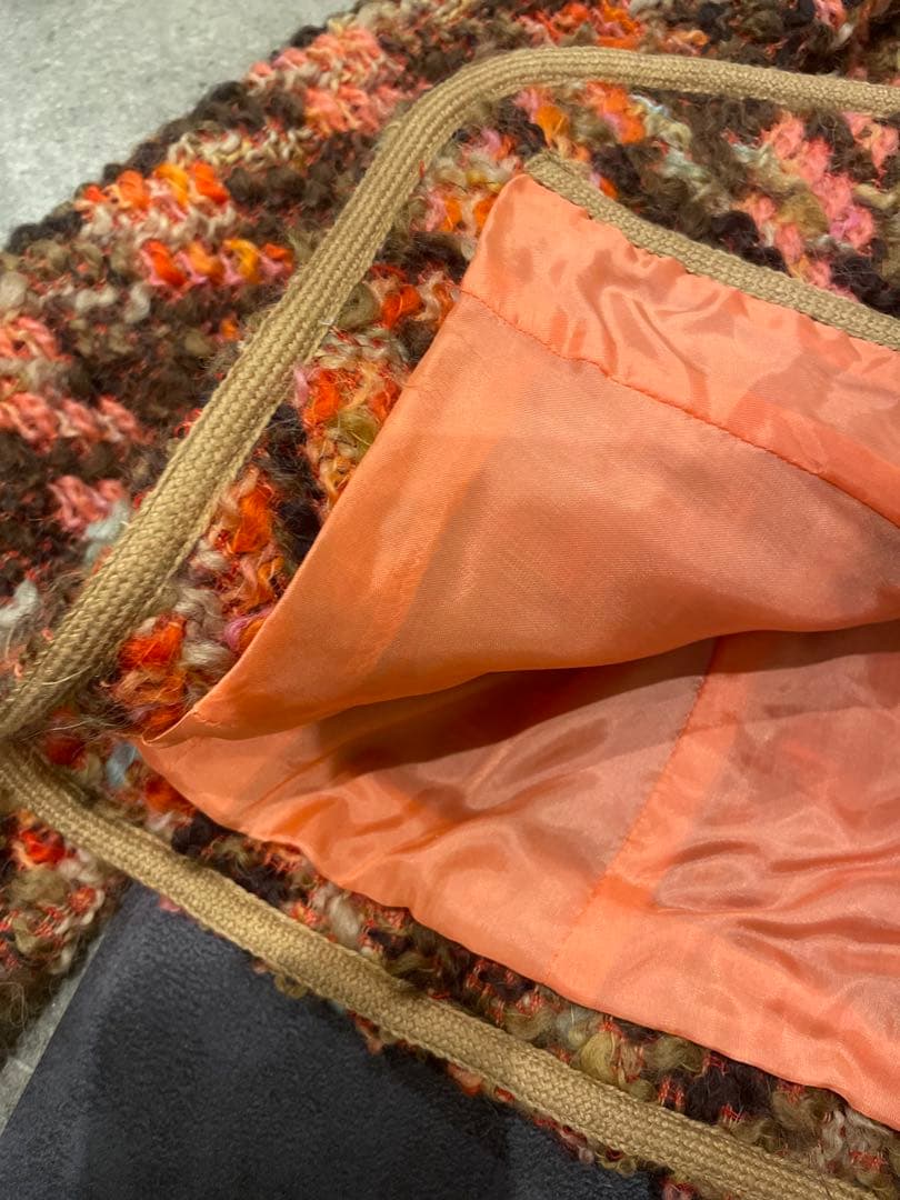 RENA LANGE 華やかなツイードジャケット　42 ￼クリスマスパーティ