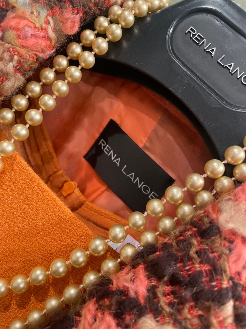 RENA LANGE 華やかなツイードジャケット　42 ￼クリスマスパーティ