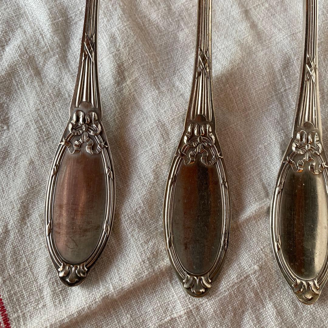 アンティーク　フランス製シルバープレートカトラリーセット各3本