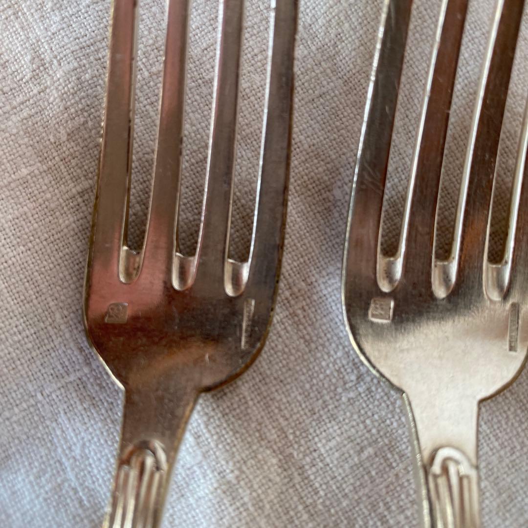 アンティーク　フランス製シルバープレートカトラリーセット各3本