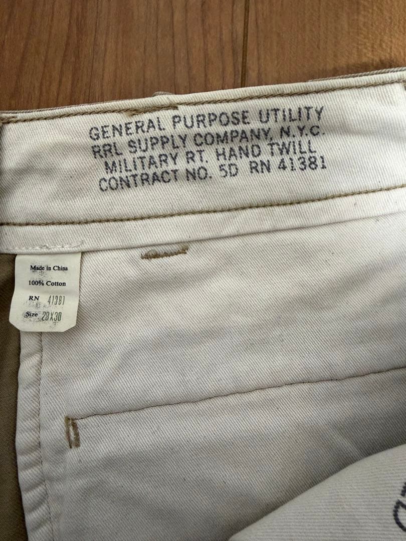 RRL　オフィサーズチノ　W28L30