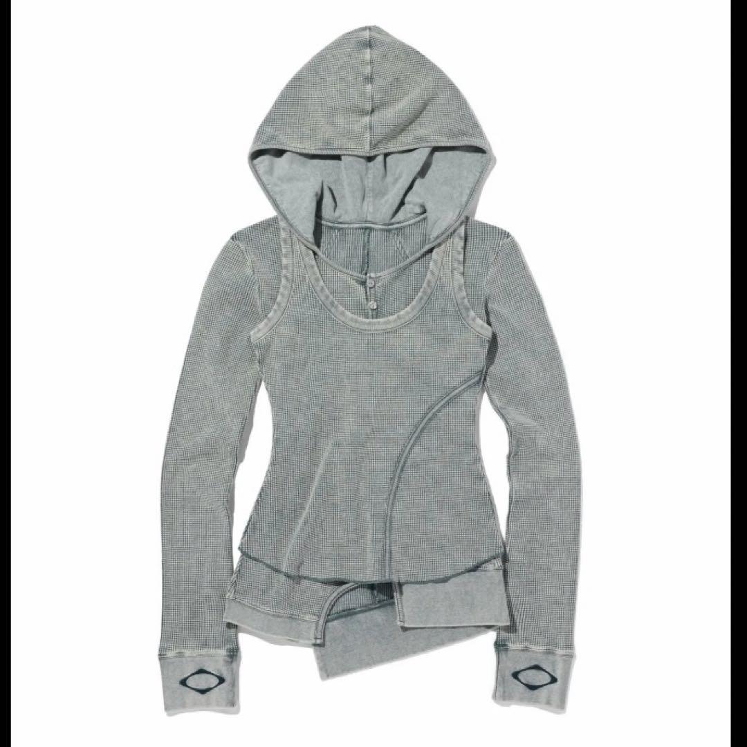 月*様 MSCHF◆LAYERED WAFFLE HOODIE SET カーキ