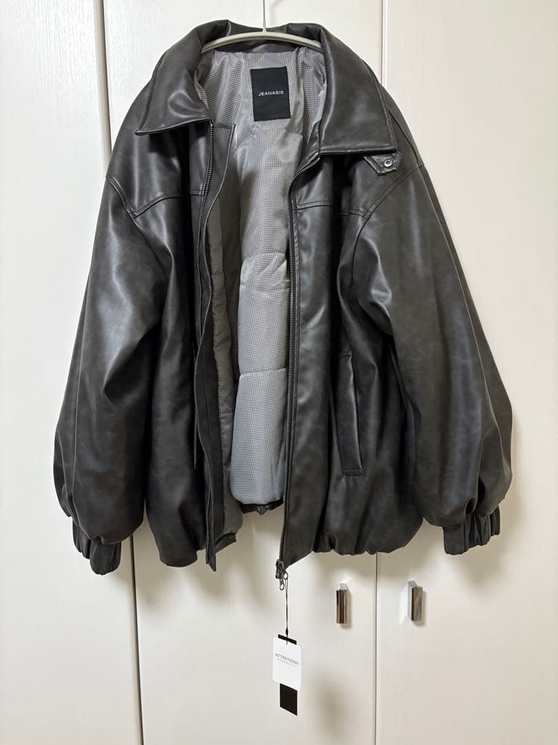 ヴィンテージパファーレザーブルゾン JEANASIS