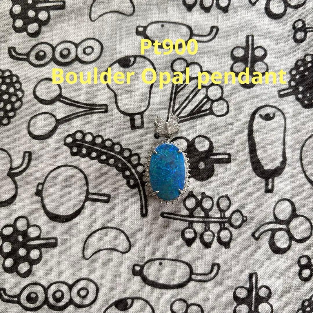 Pt900 ボルダーオパールペンダントトップ