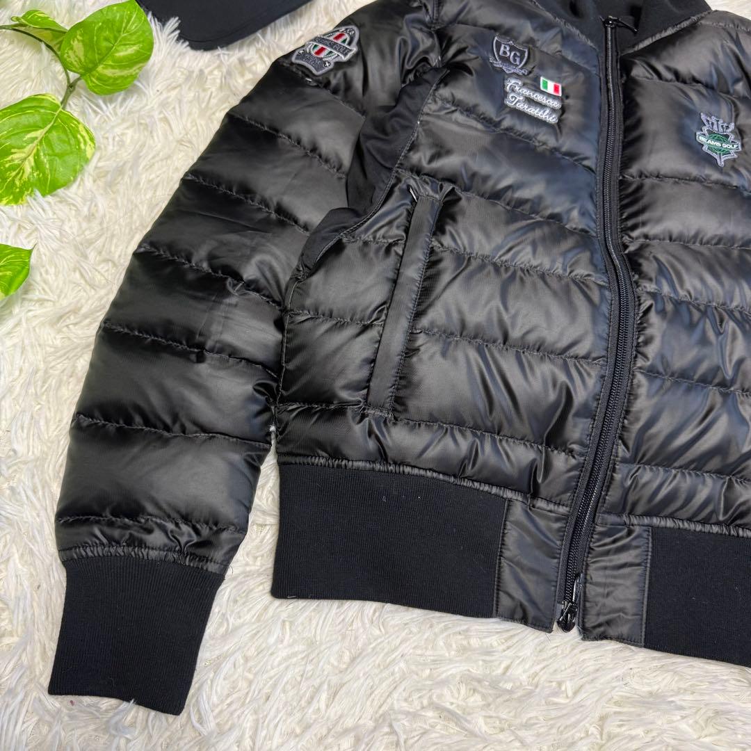 【ビームスゴルフ】美品 ダウンジャケット ブラック ワッペン S レディース