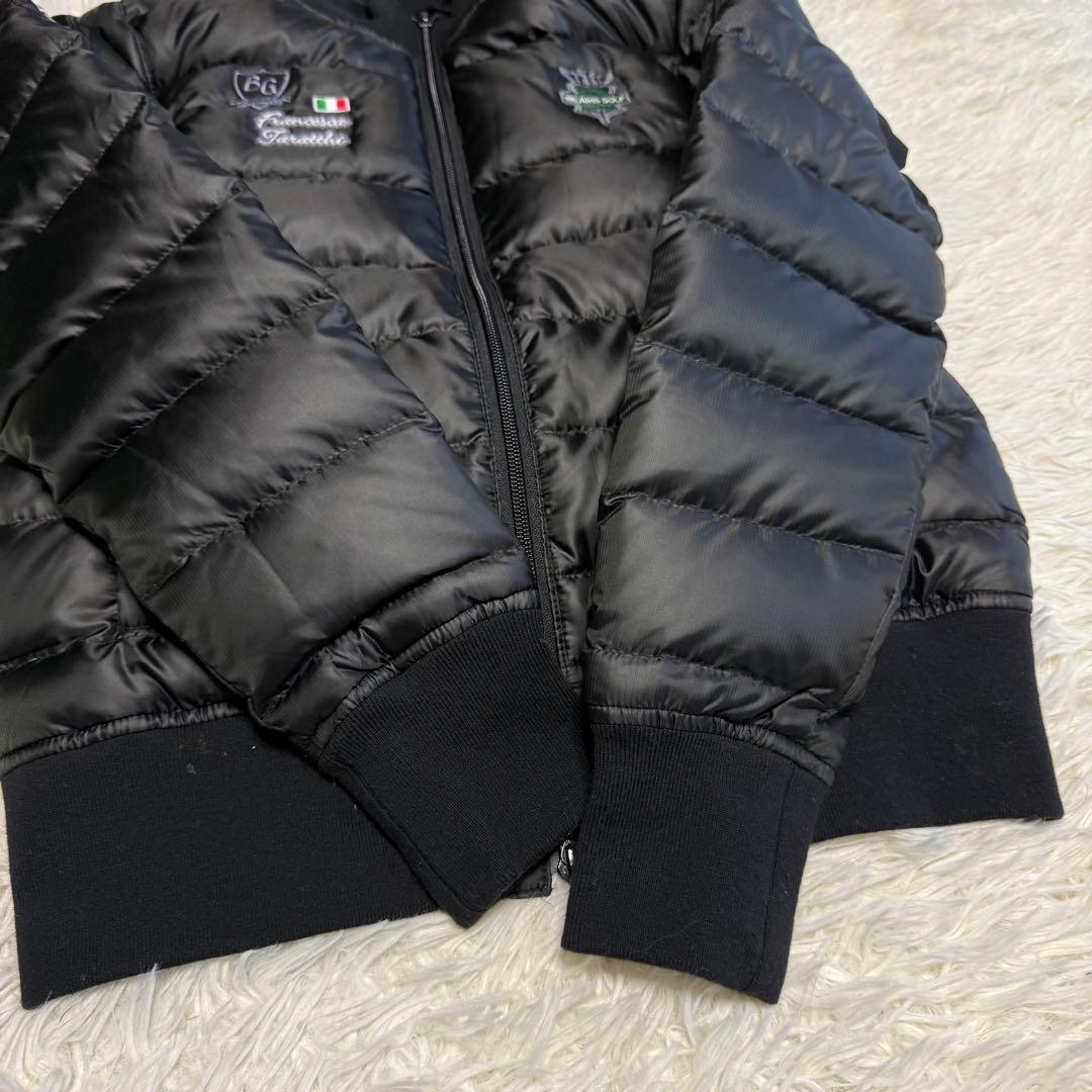 【ビームスゴルフ】美品 ダウンジャケット ブラック ワッペン S レディース