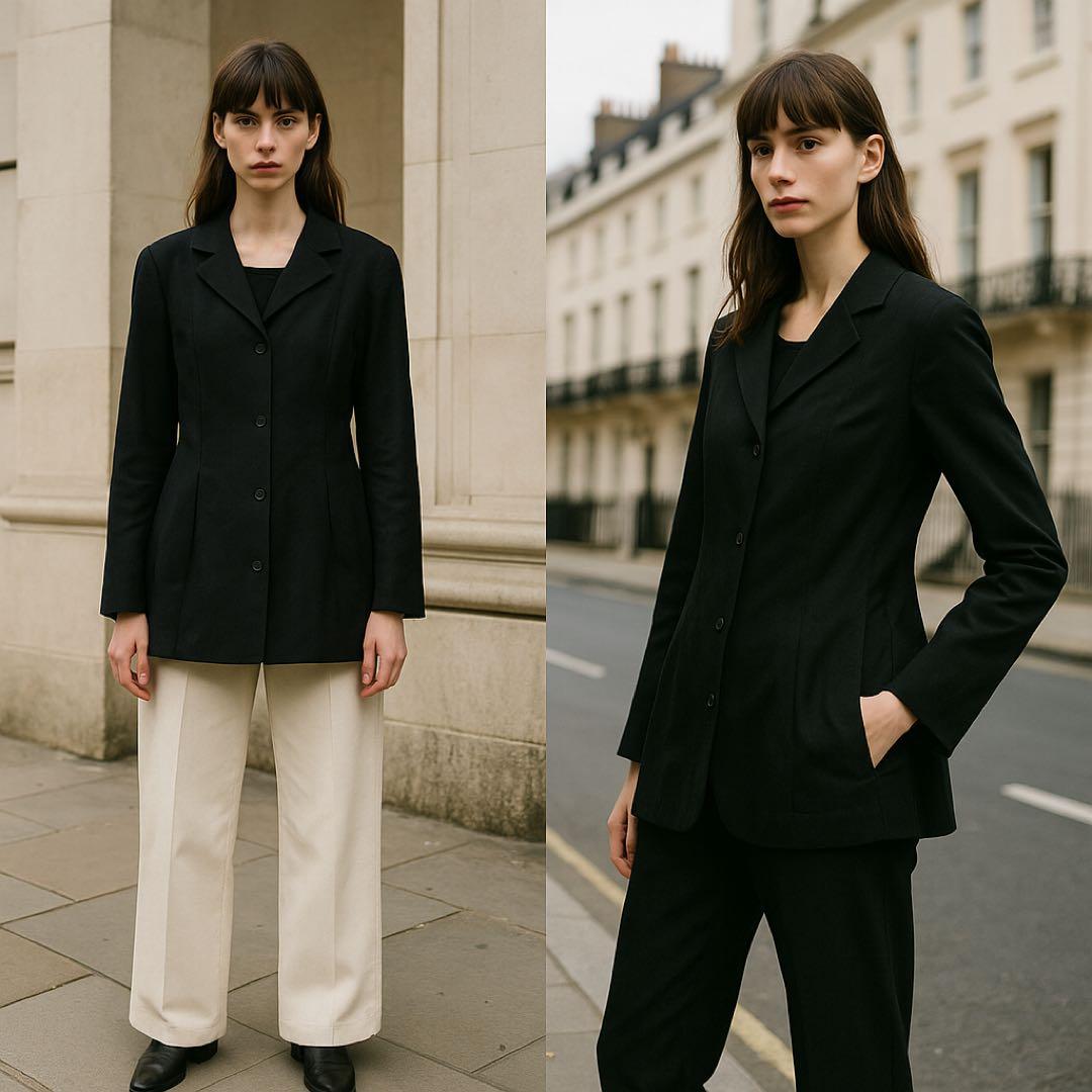 ジャケット・アウター Y's Tailored Jacket Wool Gabardine Black