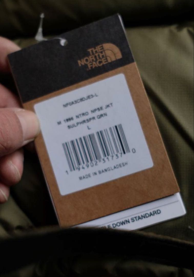 【ゆぅちゃん】THE NORTH FACEメンズダウンジャケットLオリーブ