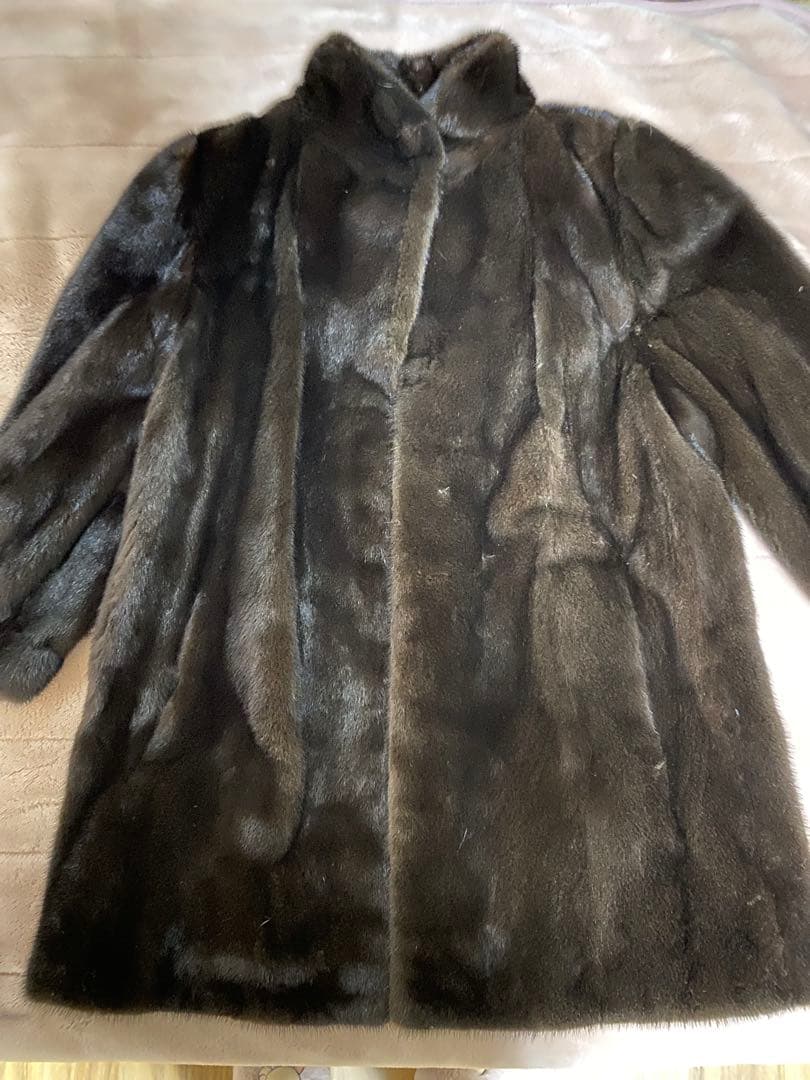 ダークブラウン 毛皮コート