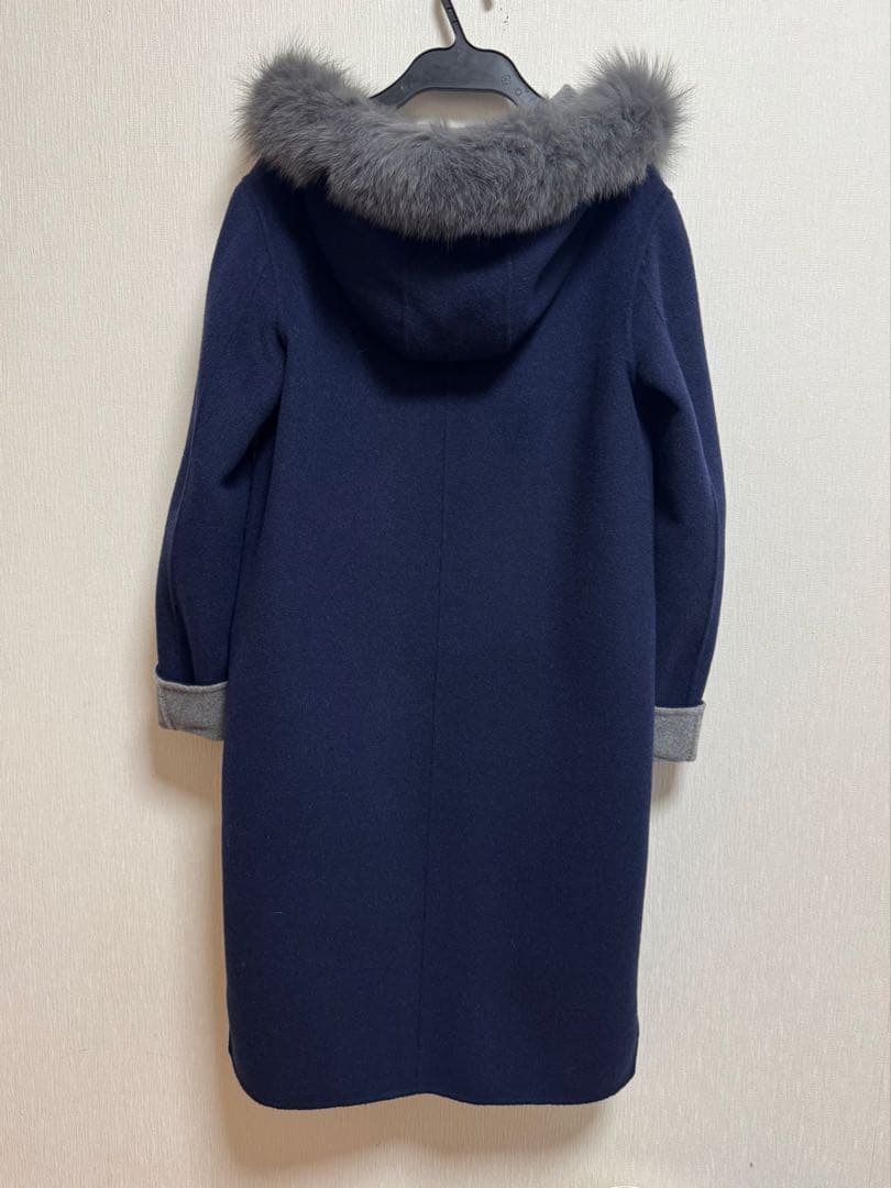 ❤️バーニーズニューヨーク❤️FOXファー付きダブルフェイスリバーシブルコート❤️36