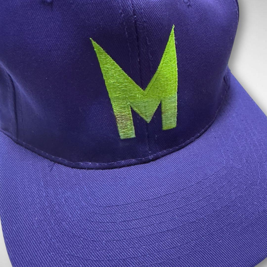 THE MASK1994年製ビンテージキャップ刺繍ロゴパープルグリーン映画グッズ