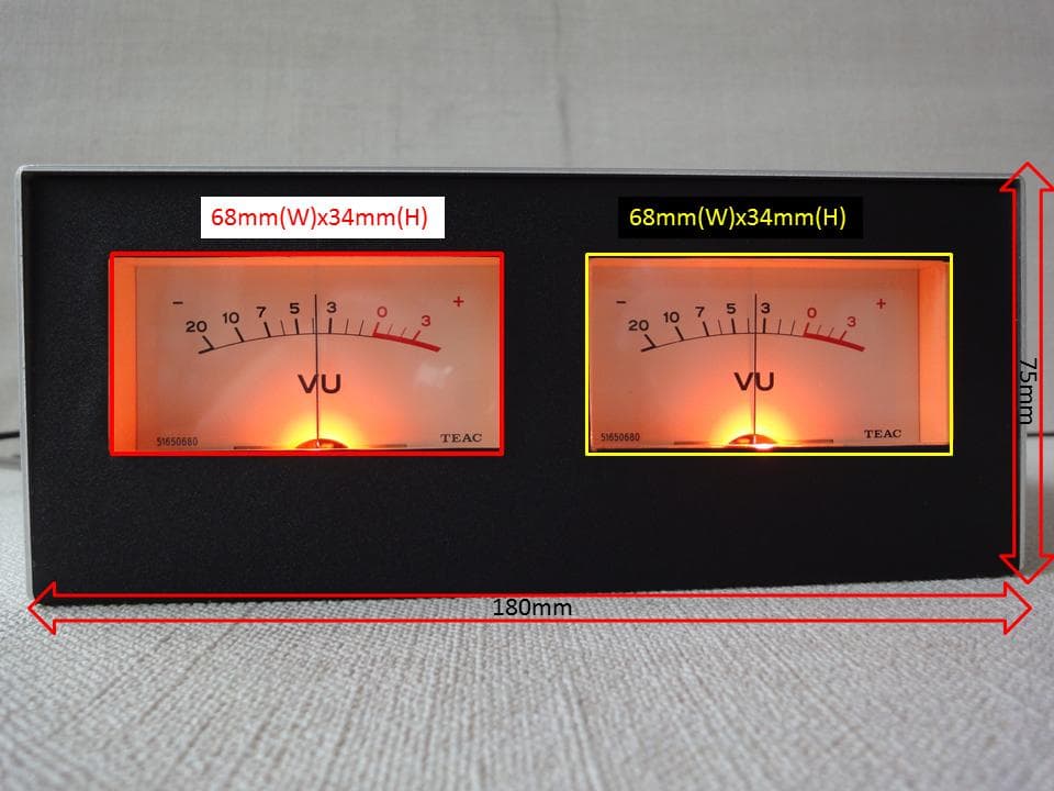 自作ステレオVUメーター192号機（TEACワイドタイプ大型）