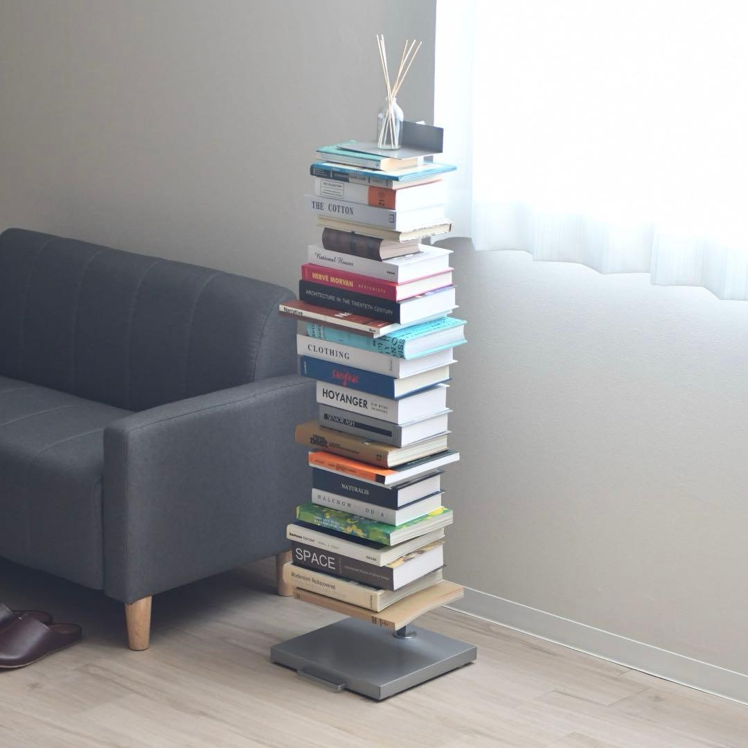 ブックタワーTsum_dock 隠しキャスター付き ハイタイプ /8段