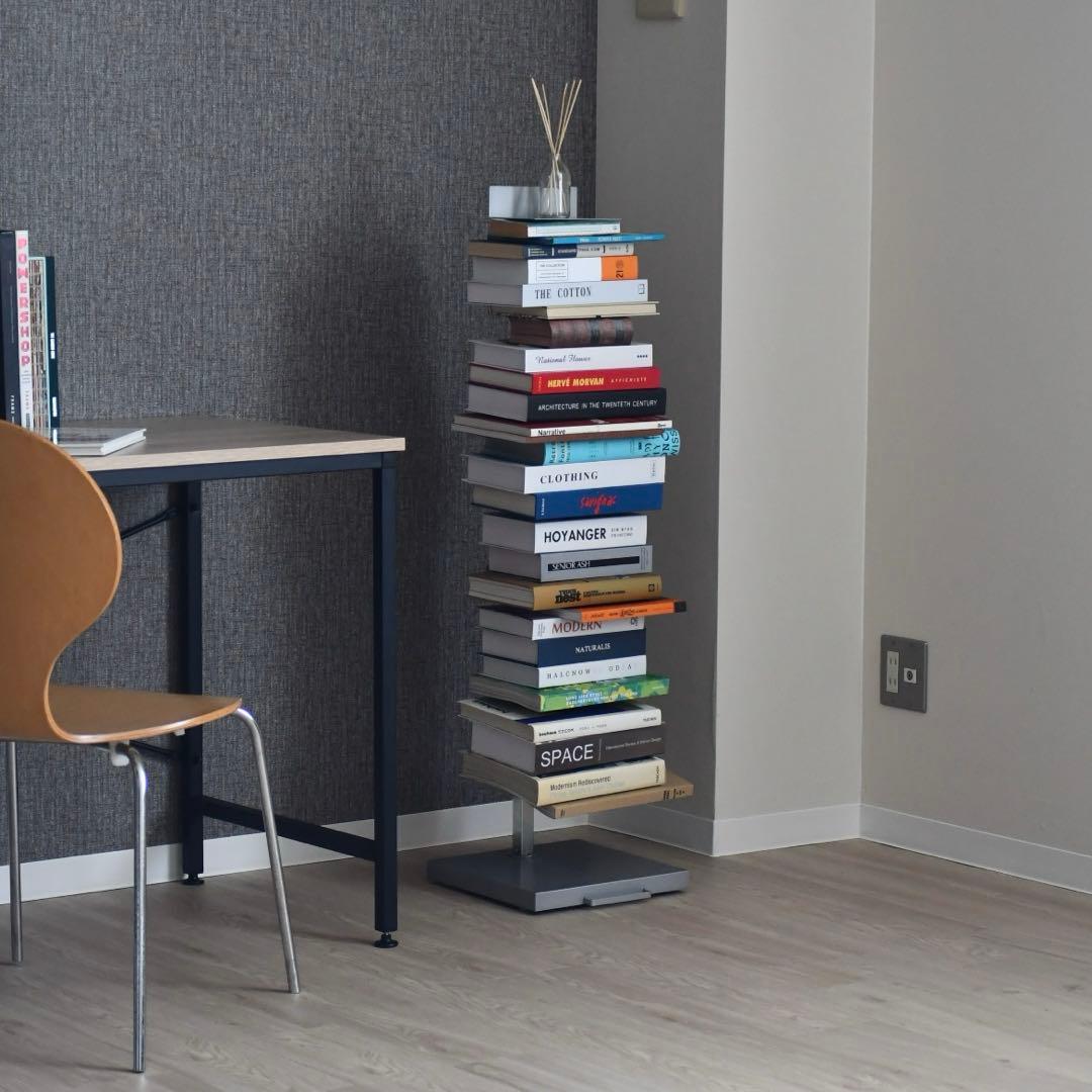 ブックタワーTsum_dock 隠しキャスター付き ハイタイプ /8段