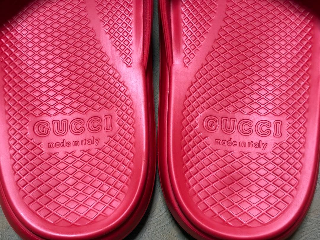 【新品】GUCCI グッチ サンダル ラバーサンダル レッド 29cm