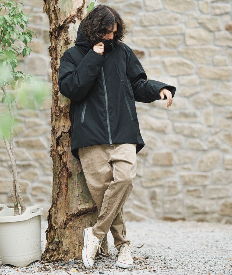 CAMBIO ベージュ コーデュロイ サルエルパンツ テーパードパンツ