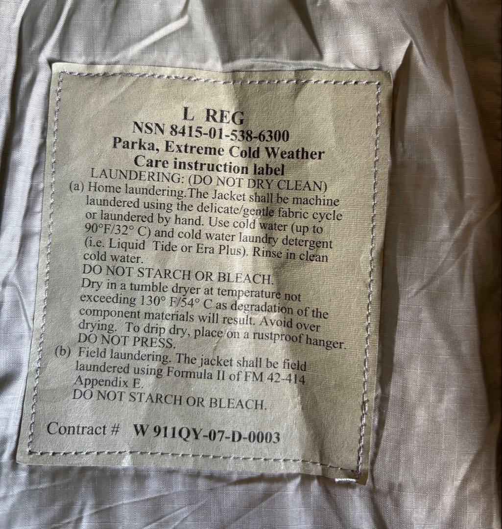 【極美品】ワイルドシングス 米軍実物 ecwcs level7 L-R EPIC