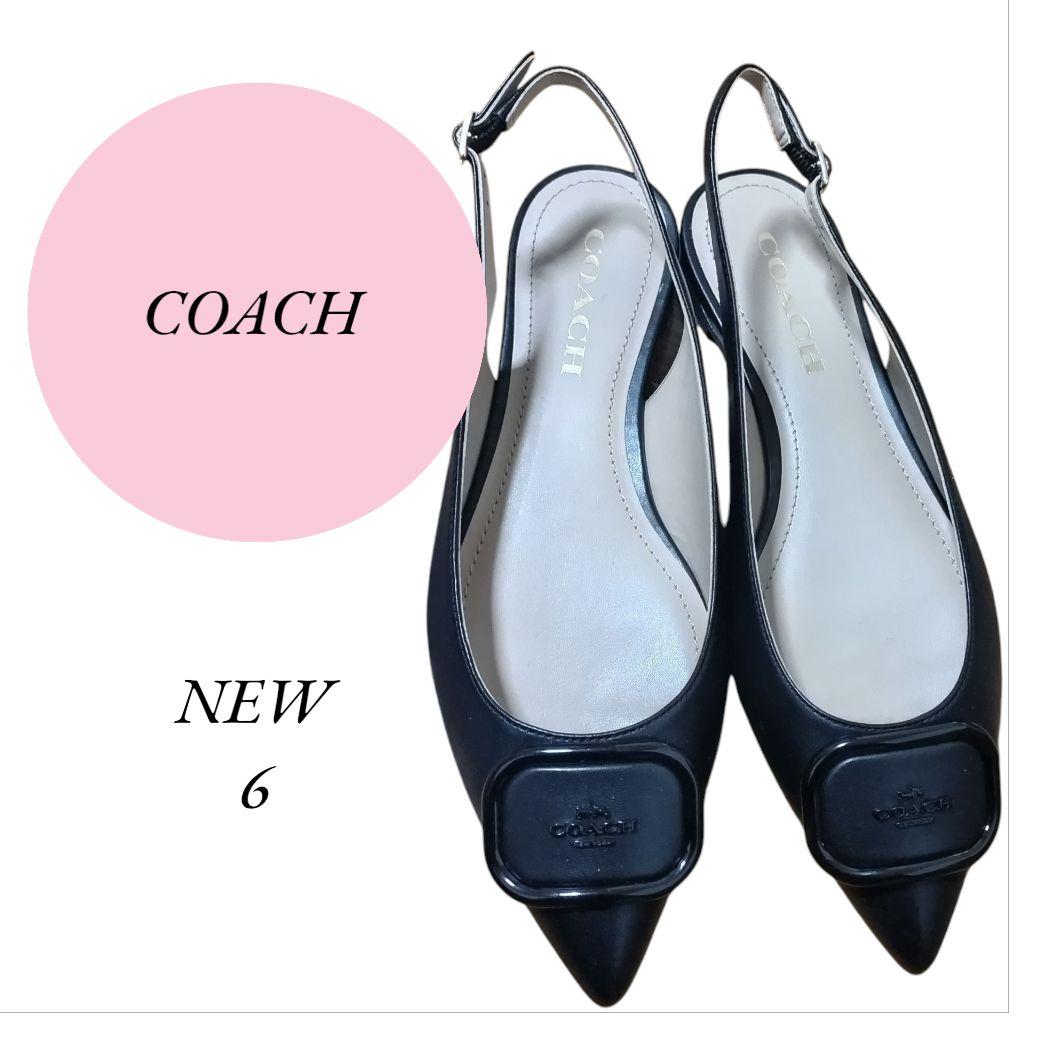 限定様箱込【コーチ】COACH♡新品♡スリングバックミュール【6】黒♡23cm