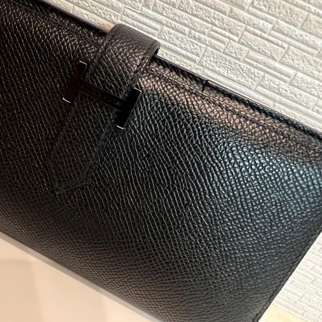 HERMES ベアンスフレ 長財布 黒