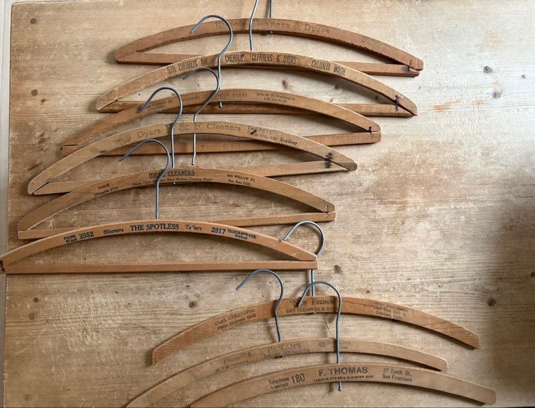 アンティーク木製ハンガー ホテルハンガー 9set