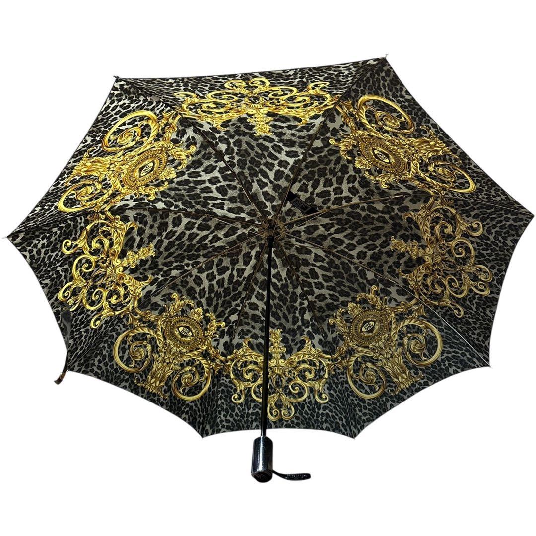 極美品◎ ジャンニヴェルサーチ 折りたたみ傘 バロック柄 レオパード柄 晴雨兼用